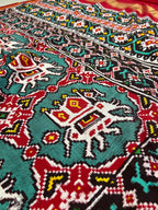 Big Elephant Design Handwoven Double Ikat Patola Silk Saree