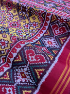 Yellow Navratna Traditional Design Handwoven Patola Silk Saree