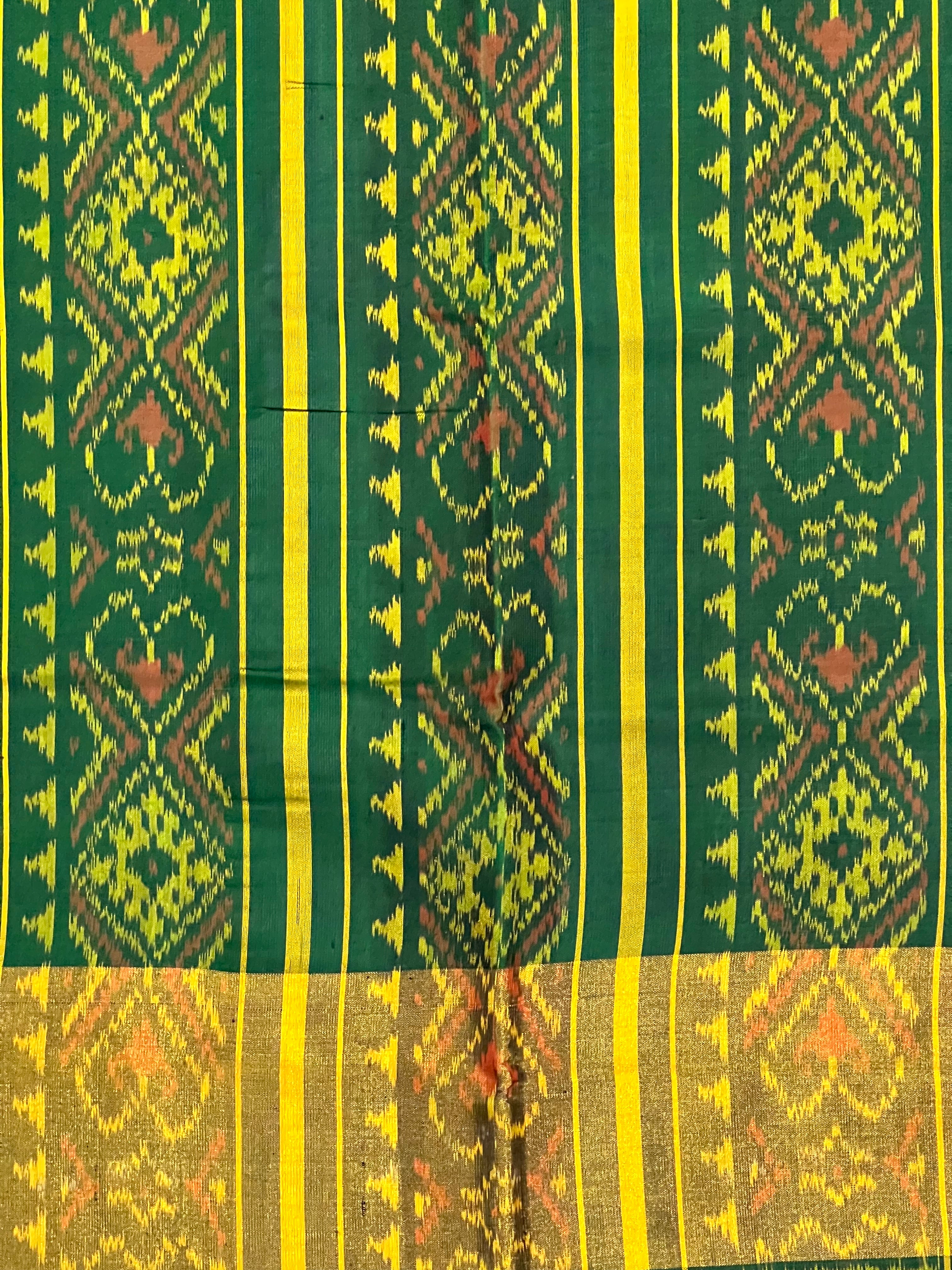 Navratna Traditional Design Handwoven Patola Silk Saree