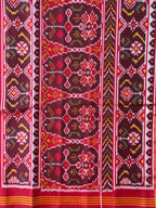 Multicolor Laheriya Design Handwoven Patola Silk Saree