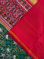 Half Motifs Design Handwoven Patola Silk Saree
