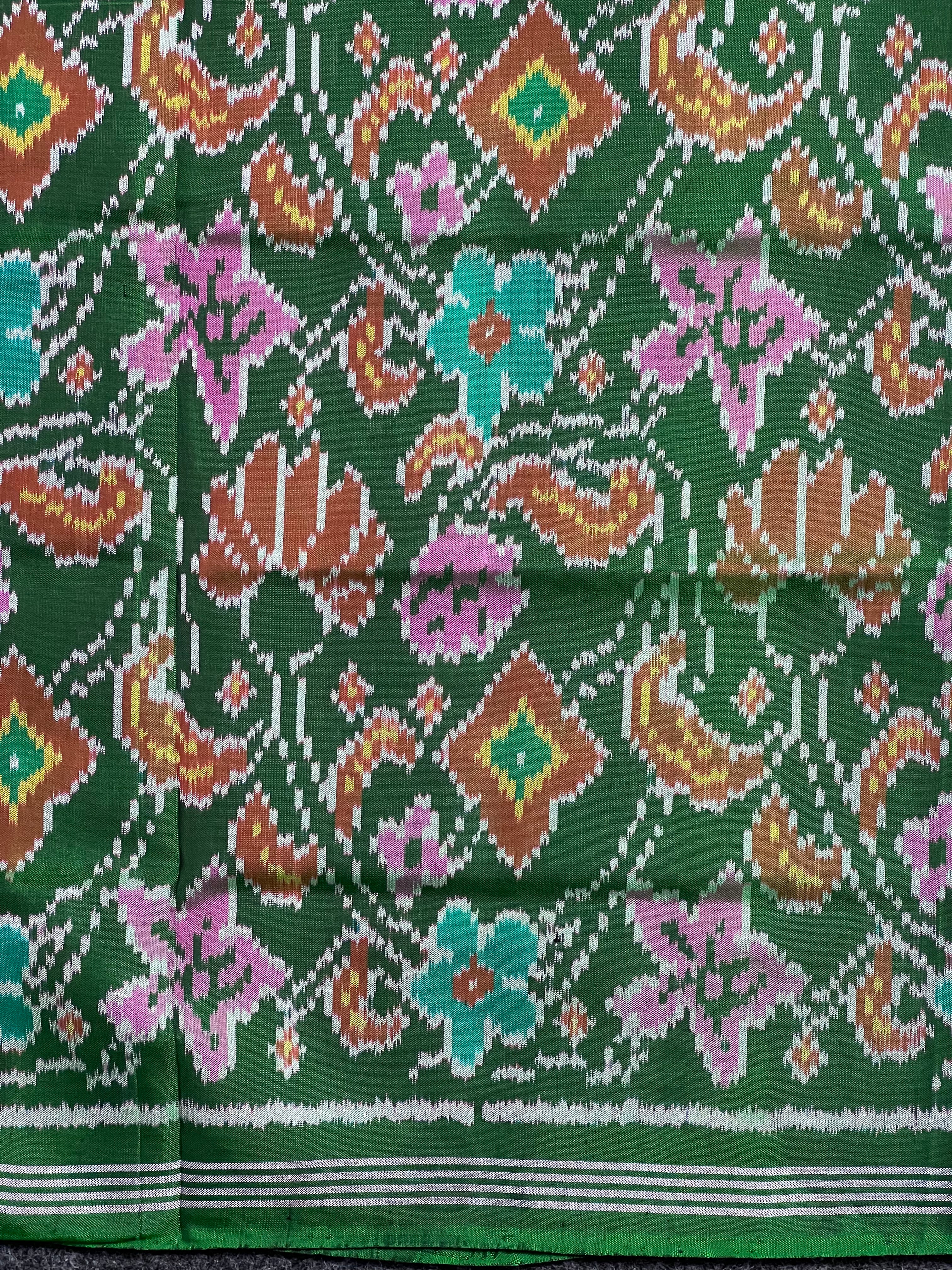 Exclusive Flower Design Handwoven Patola Silk Saree