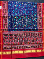 Blue Fancy Design Handwoven Patola Silk Saree