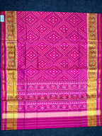 Pink Bandhni Design Handwoven Patola Silk Saree