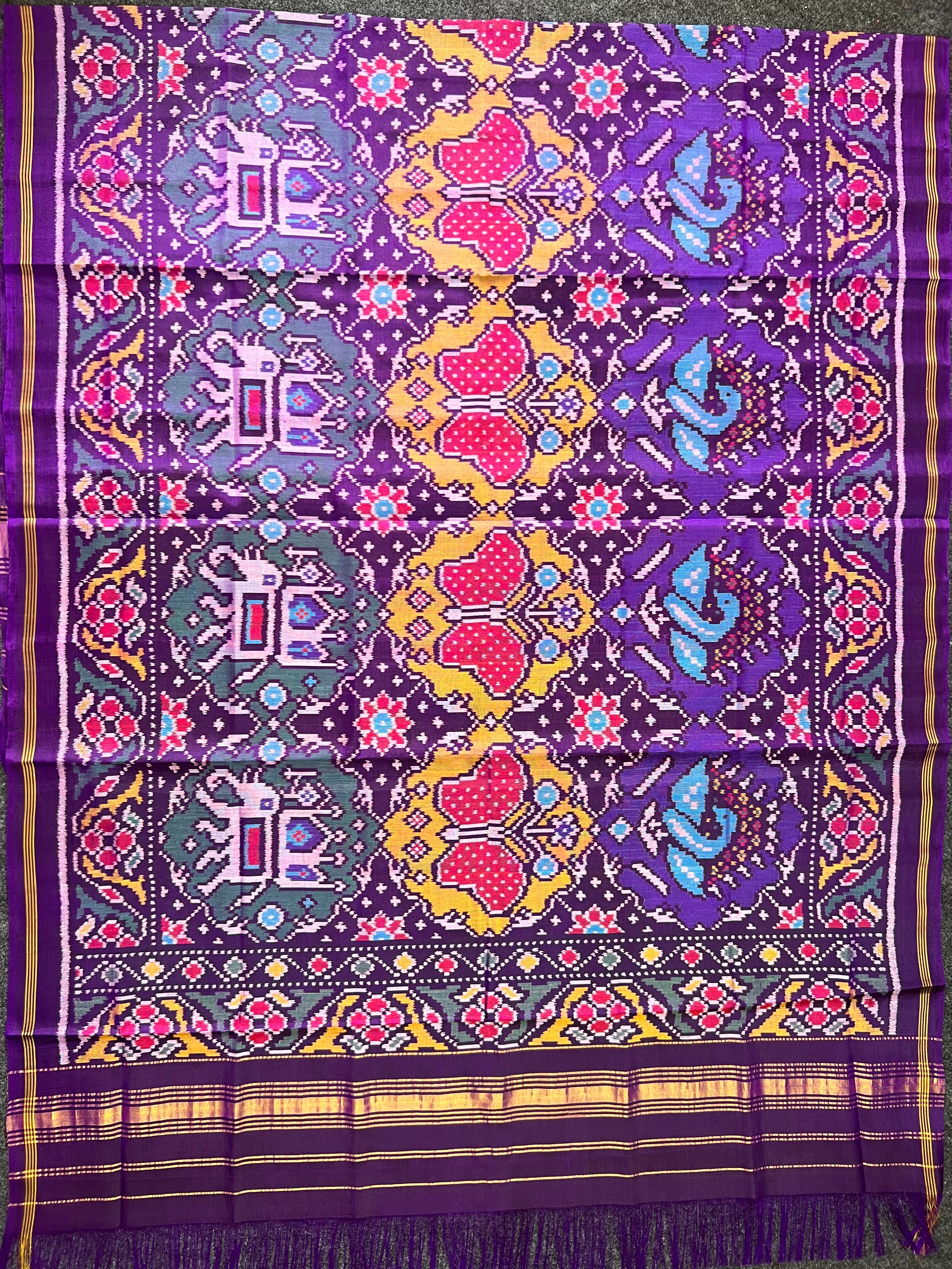 Exclusive Big Motif Design Handwoven Patola Dupatta