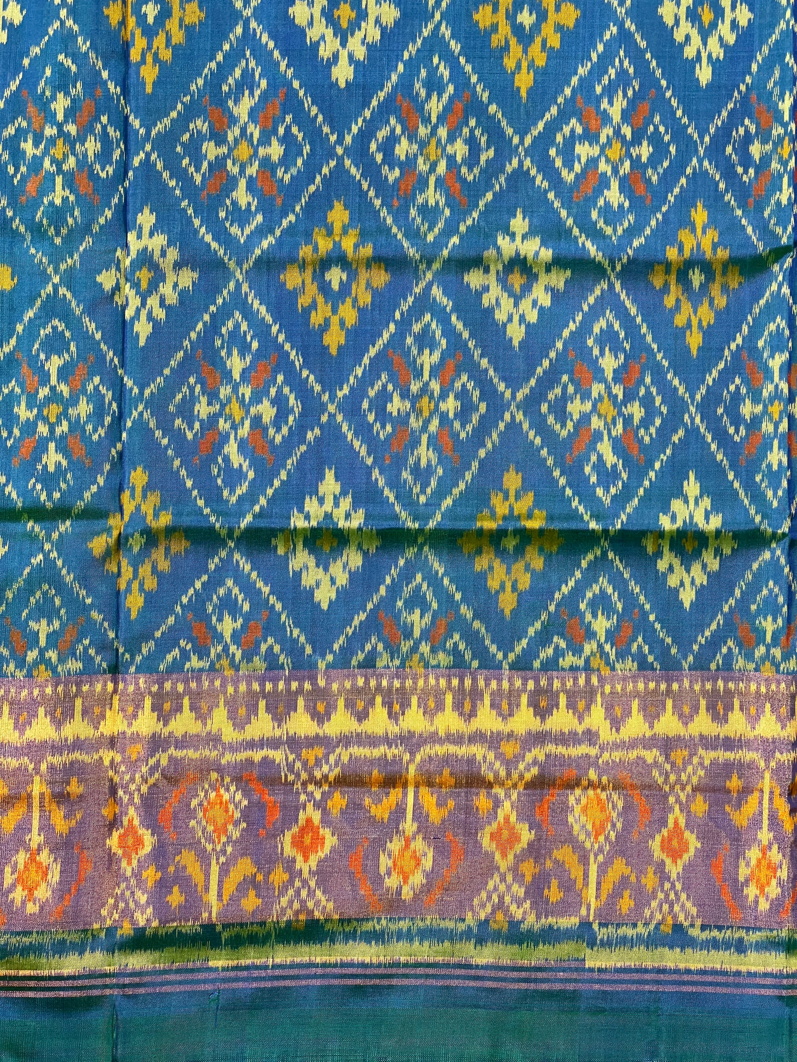 Pan Chanda Traditional Design Handwoven Patola Silk Saree