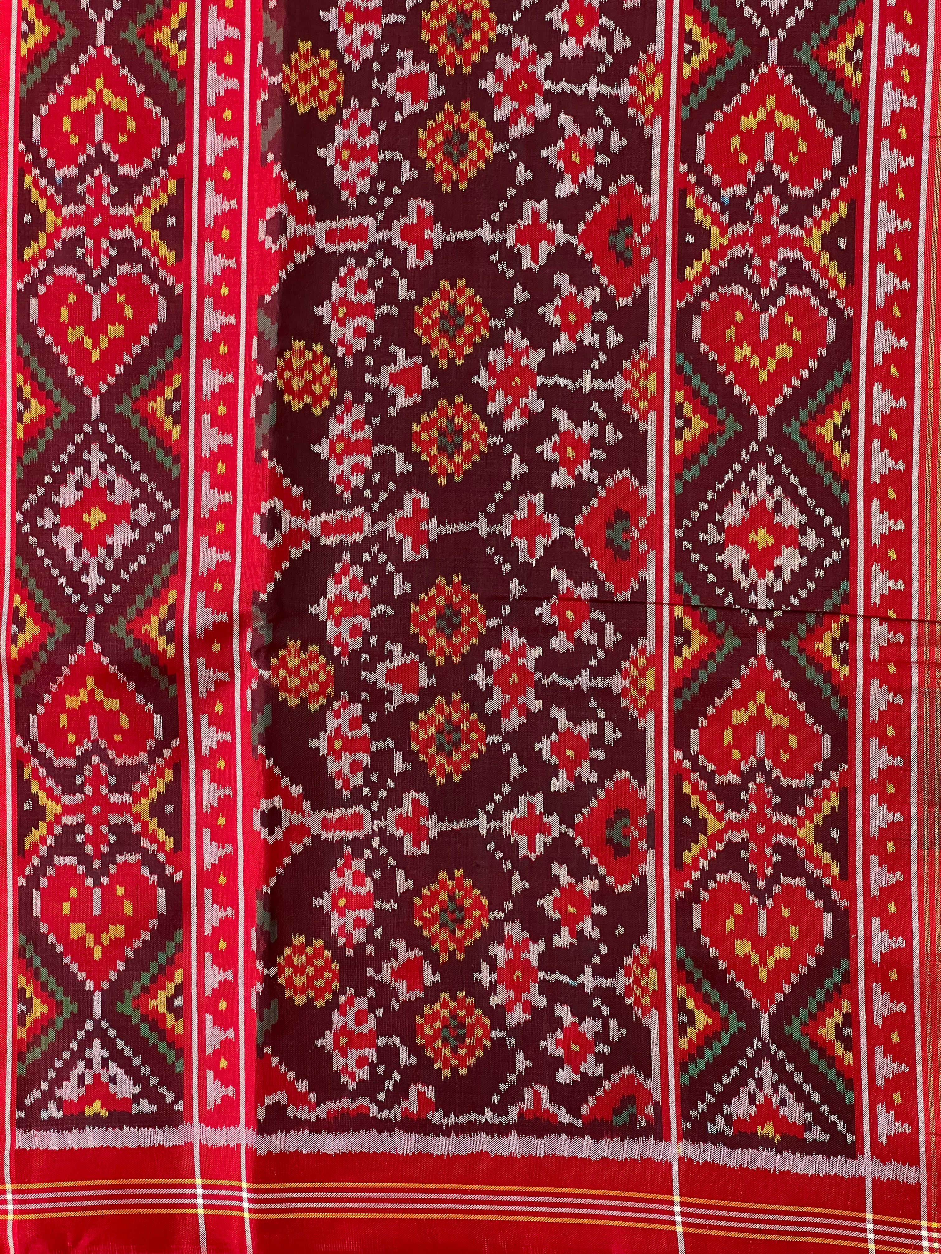 Fusion Design Handwoven Patola Silk Saree