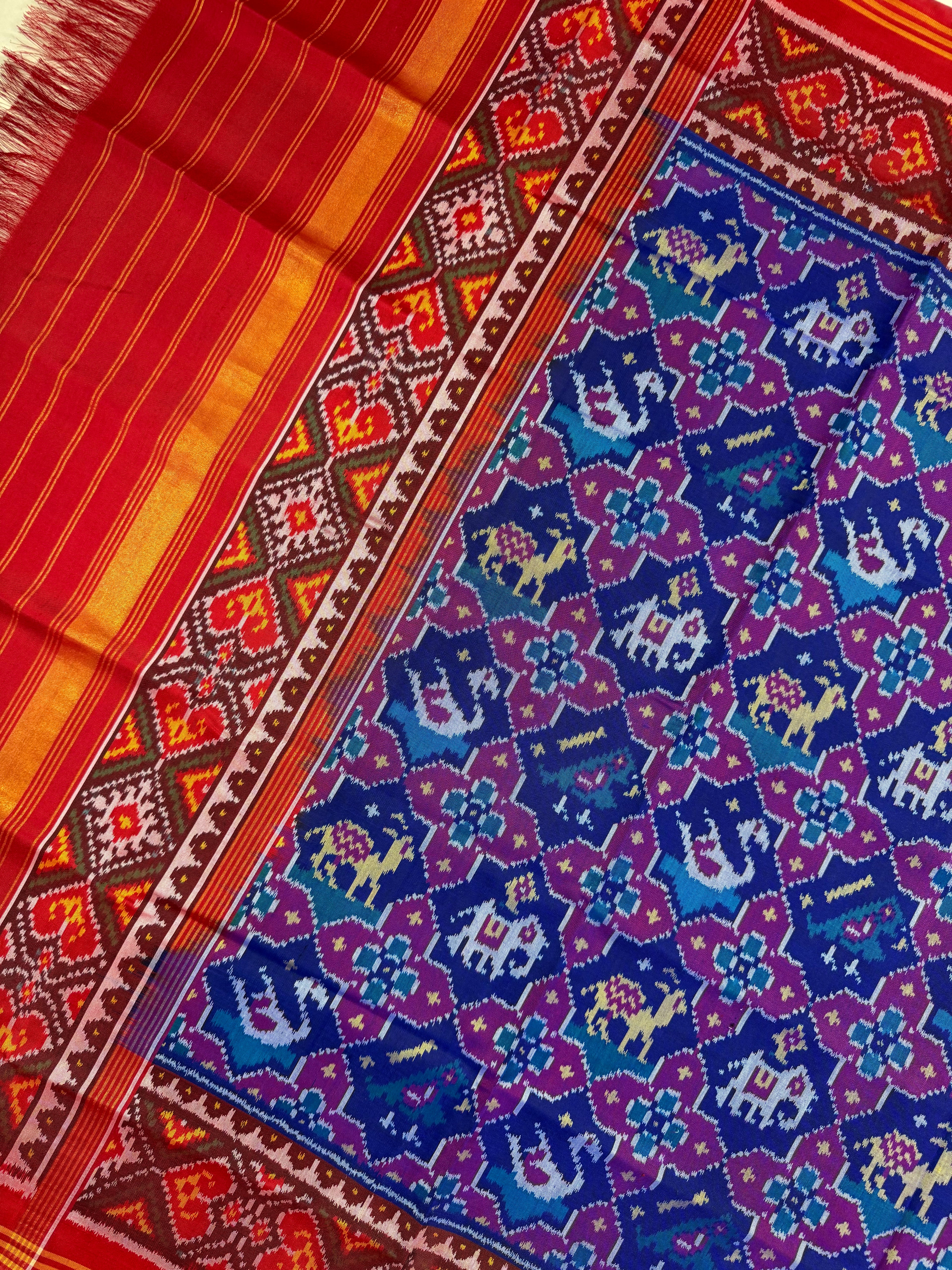 Small Motif Traditional Design Handwoven Patola Dupatta