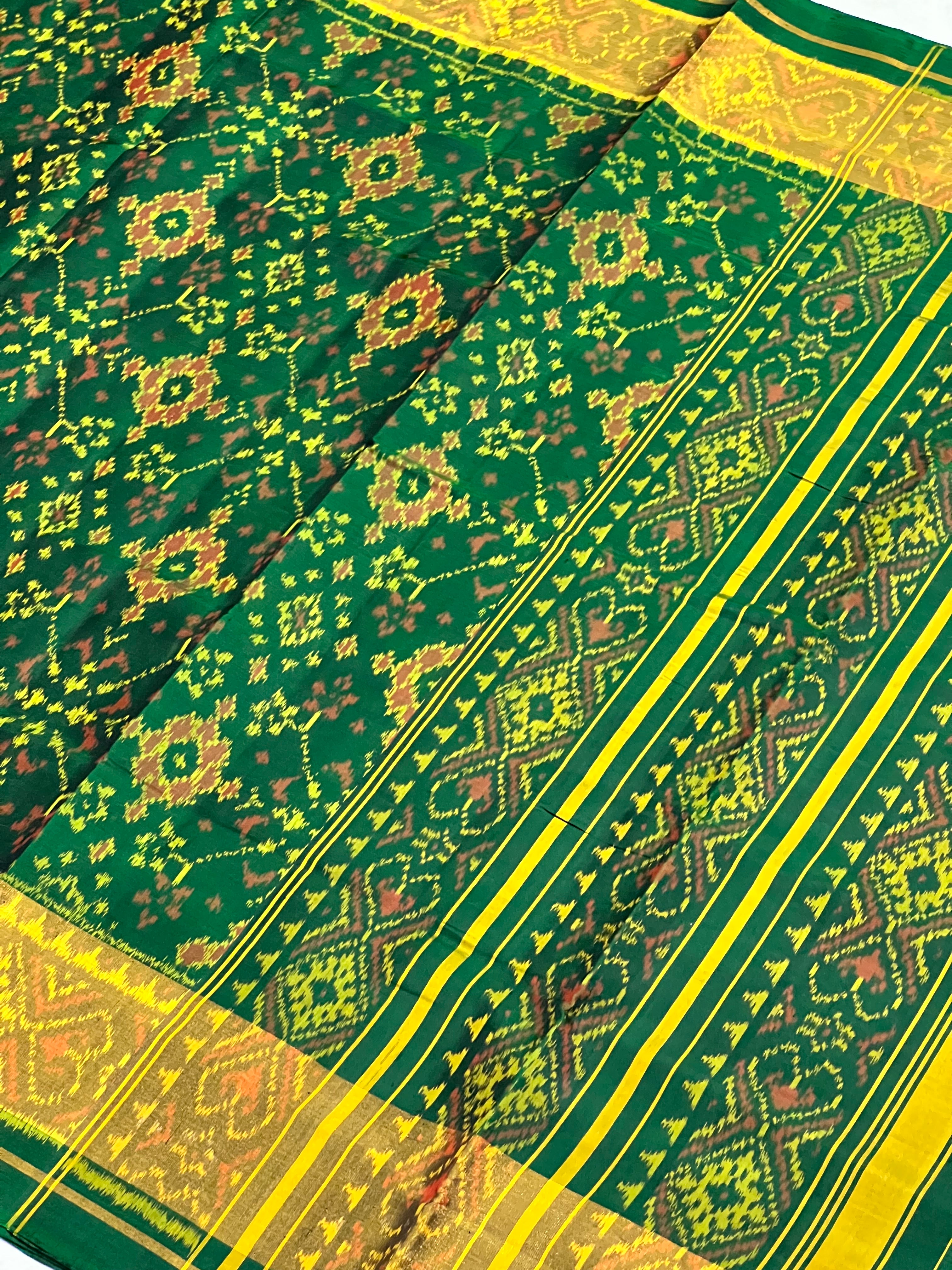 Navratna Traditional Design Handwoven Patola Silk Saree