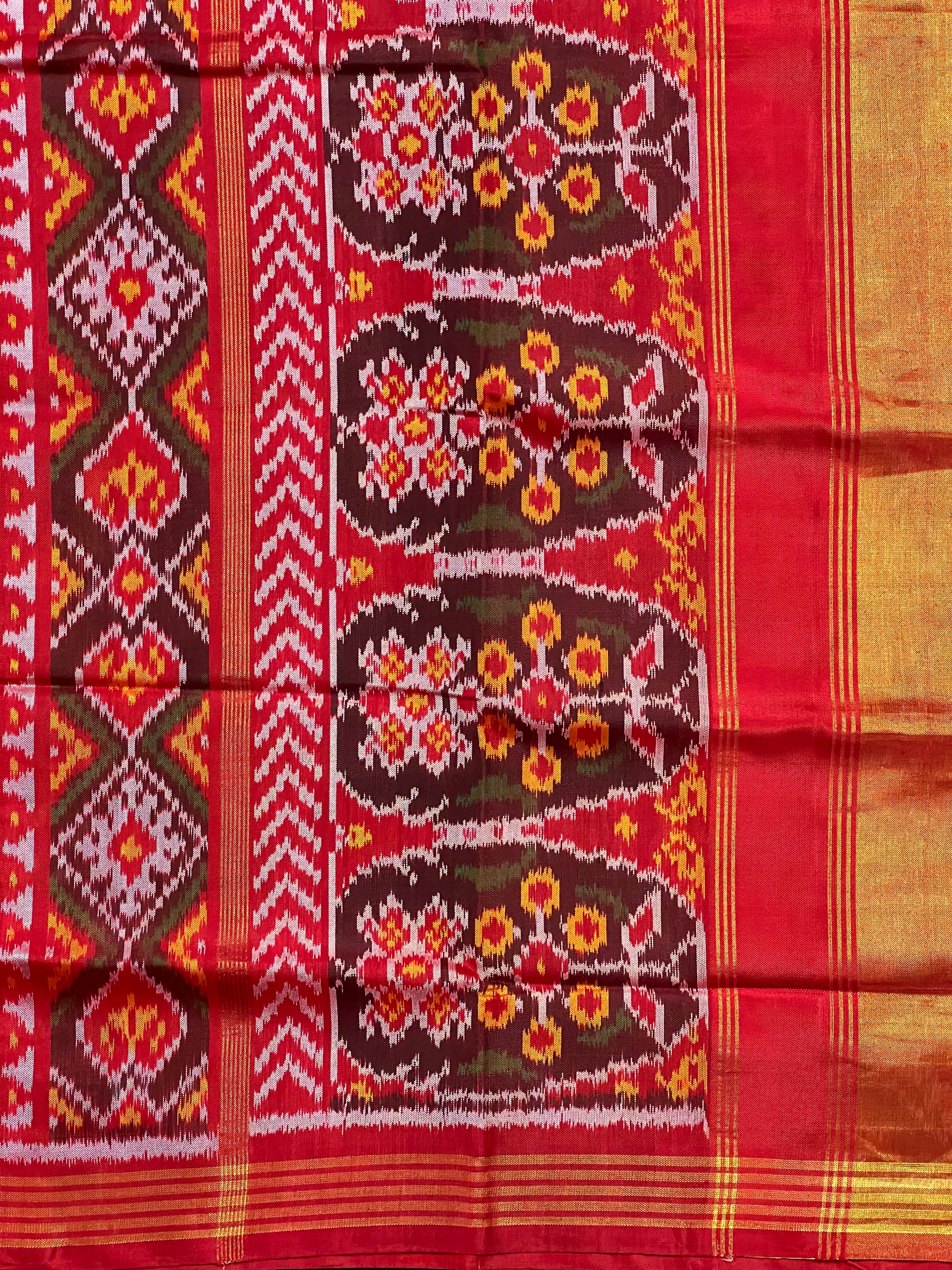 Exclusive Motifs Handwoven Patola Silk Saree