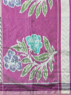 Pink-Off White with Designer Pallu Handwoven Patola Silk Saree