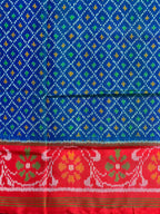 Button-Ful Traditional Design Handwoven Patola Silk Saree