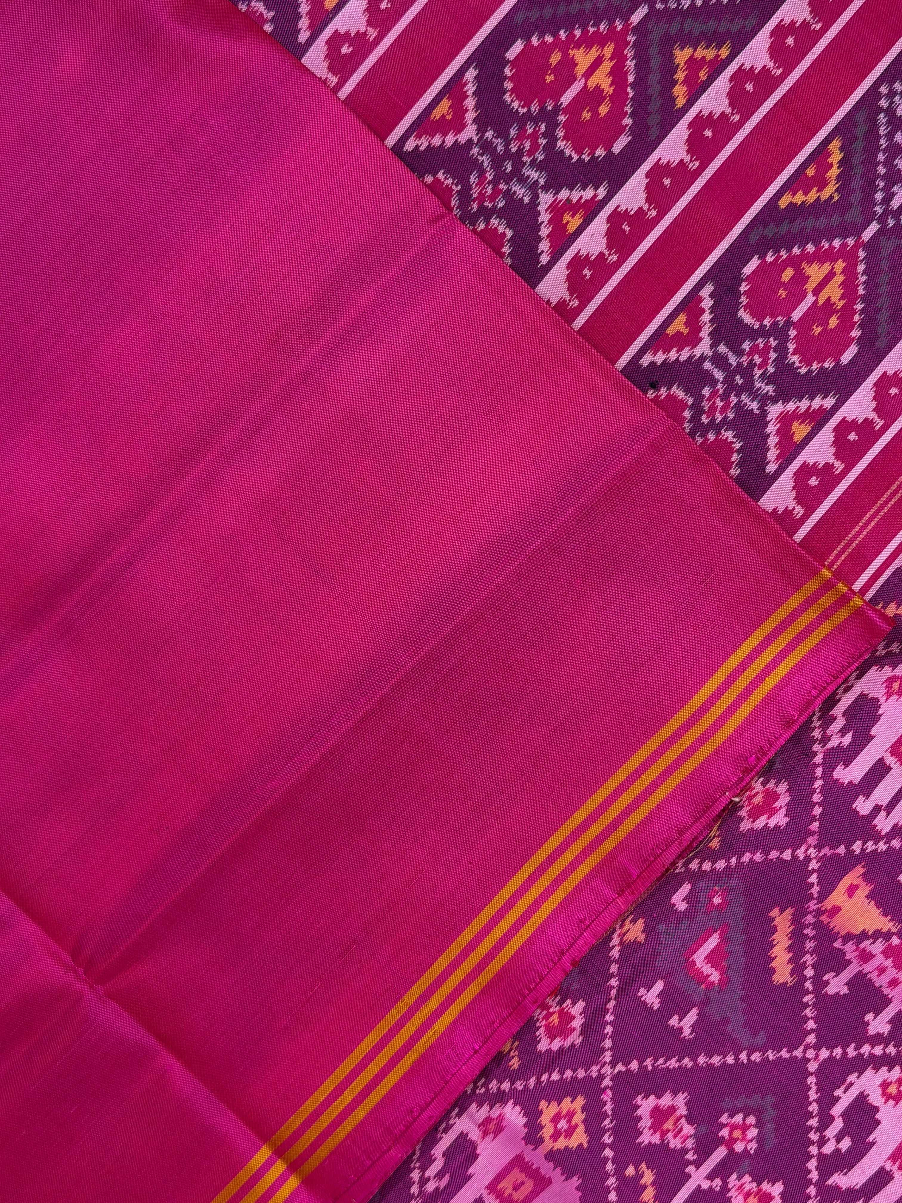 Narikunj Traditional Design Handwoven Patola Silk Saree