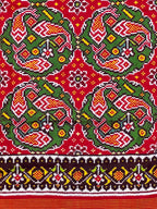 Fish Design Handwoven Double Ikat Patola Silk Saree