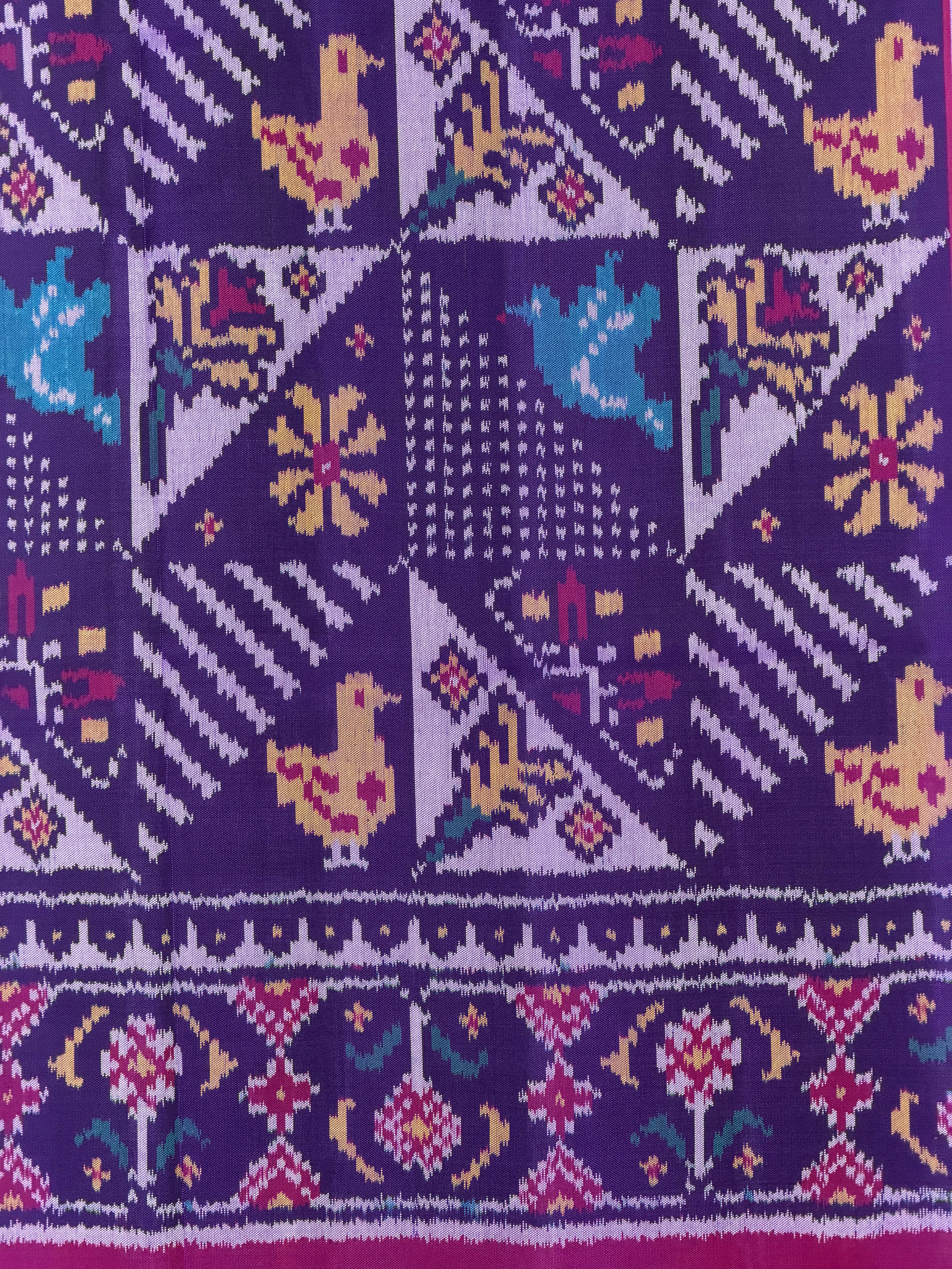 Fancy Design Handwoven Patola Silk Saree