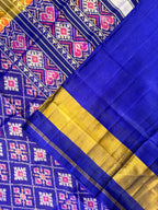 Pan-Chanda Traditional Design Handwoven Patola Silk Saree