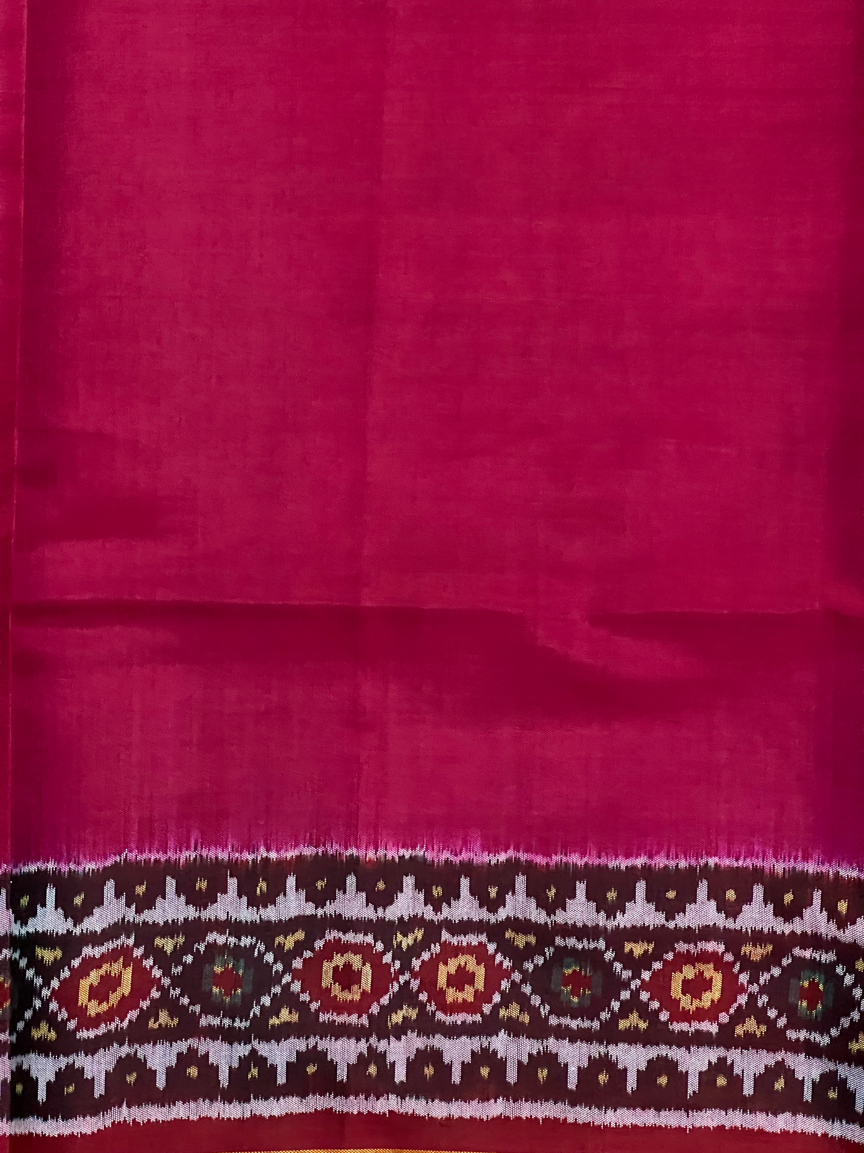 Pink Gala Border With Designer Blouse Handwoven Patola Silk Saree