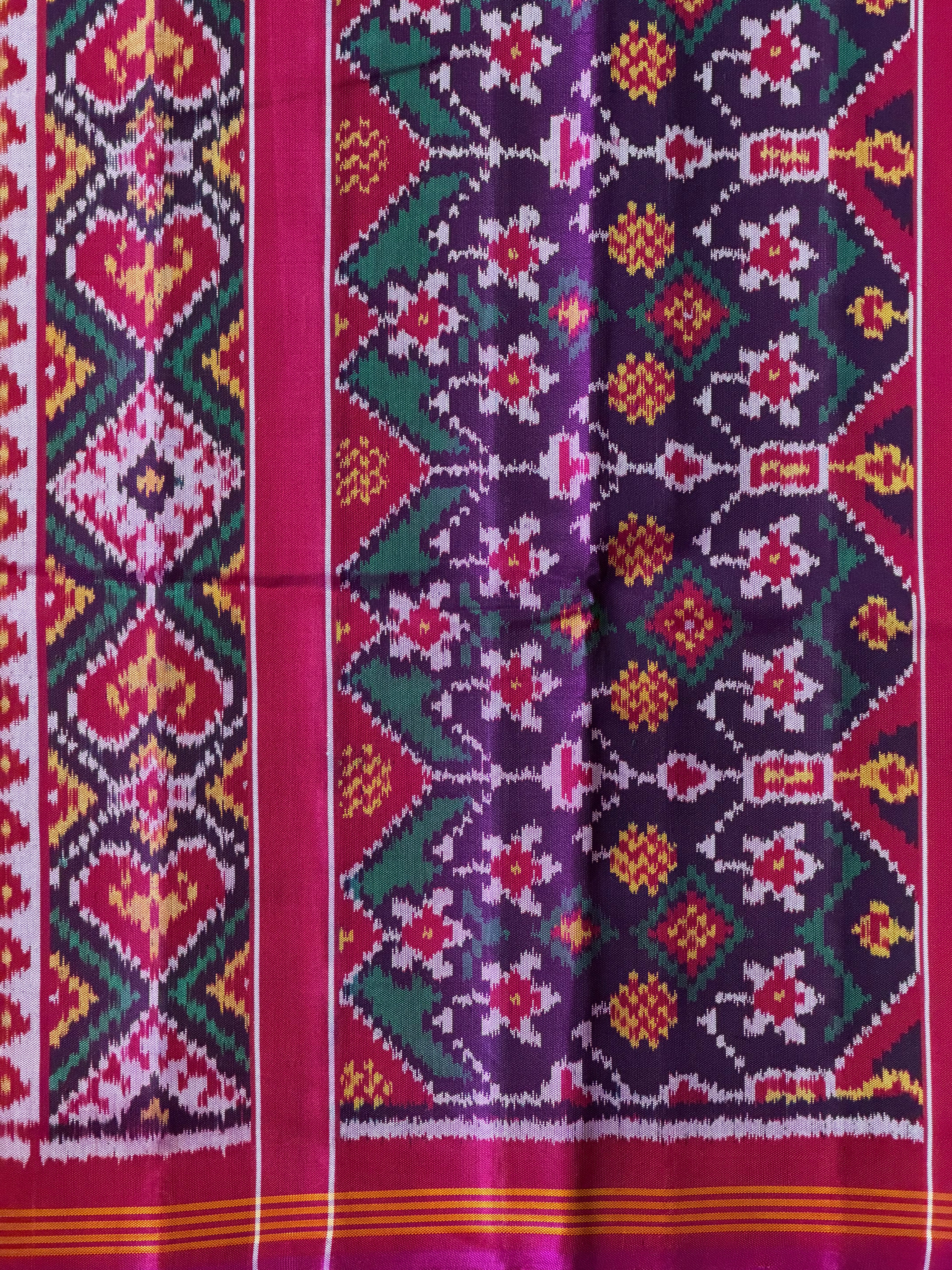 Narikunj Traditional Design Handwoven Patola Silk Saree