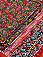 Fish Design Handwoven Double Ikat Patola Silk Saree