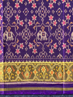 Purple Fusion Design Handwoven Patola Silk Saree
