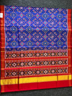 Blue Navratna Traditional Design Handwoven Patola Silk Saree