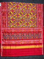 Yellow Fusion Design Handwoven Patola Silk Saree