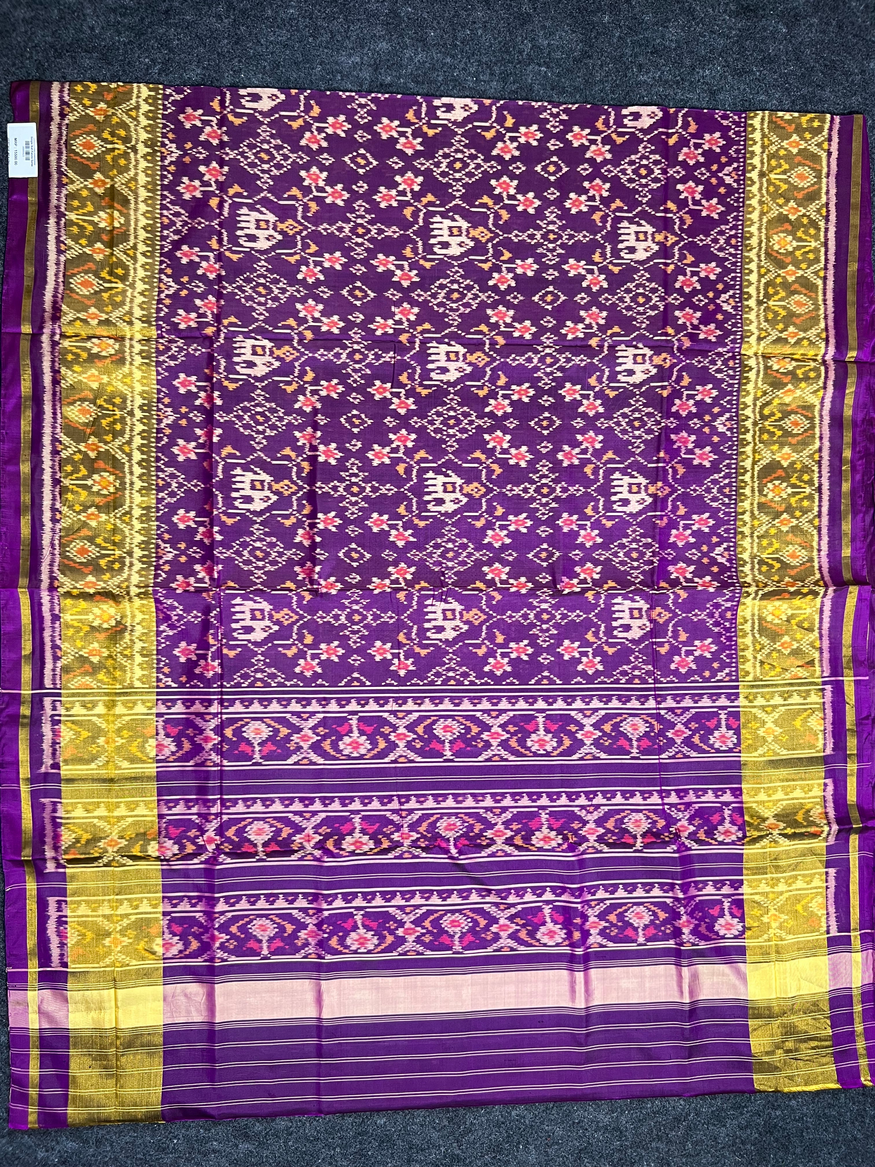 Navratna With Elephant Design Handwoven Patola Silk Saree