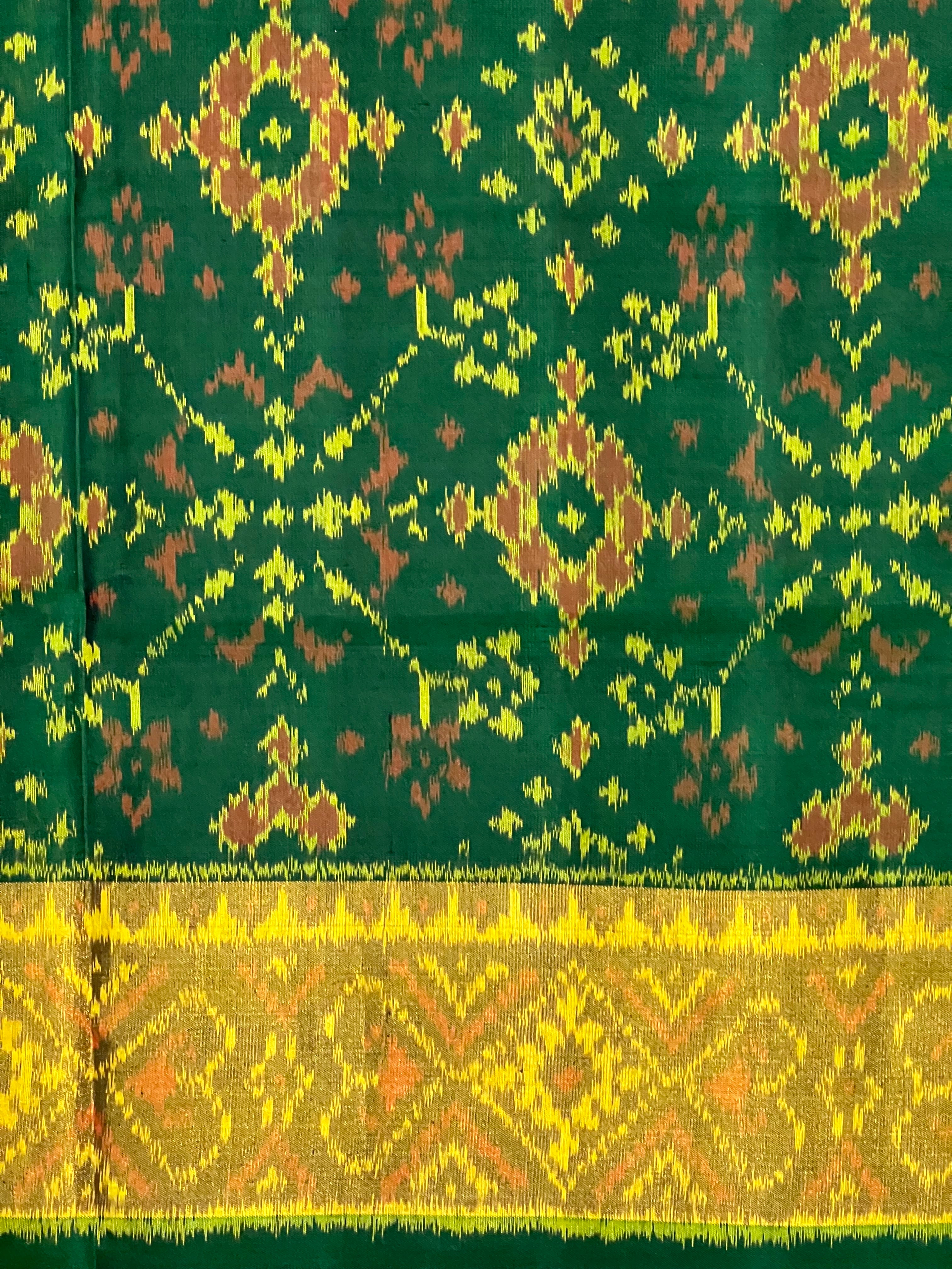 Navratna Traditional Design Handwoven Patola Silk Saree