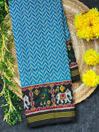 Laheriya Design Handwoven Patola Silk Saree