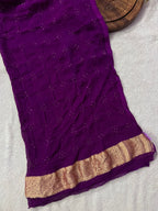 Georgette Bandhej Saree