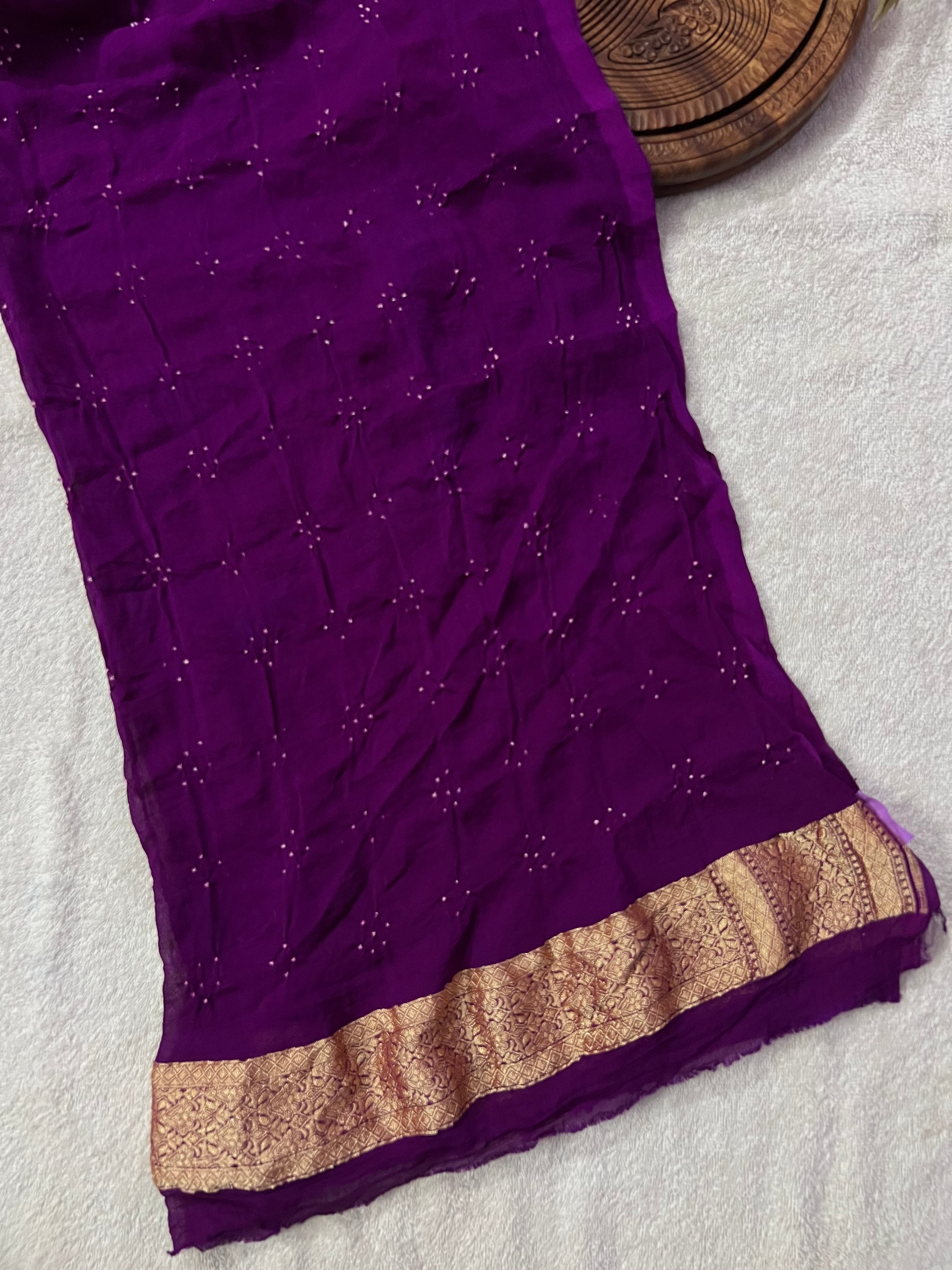 Georgette Bandhej Saree