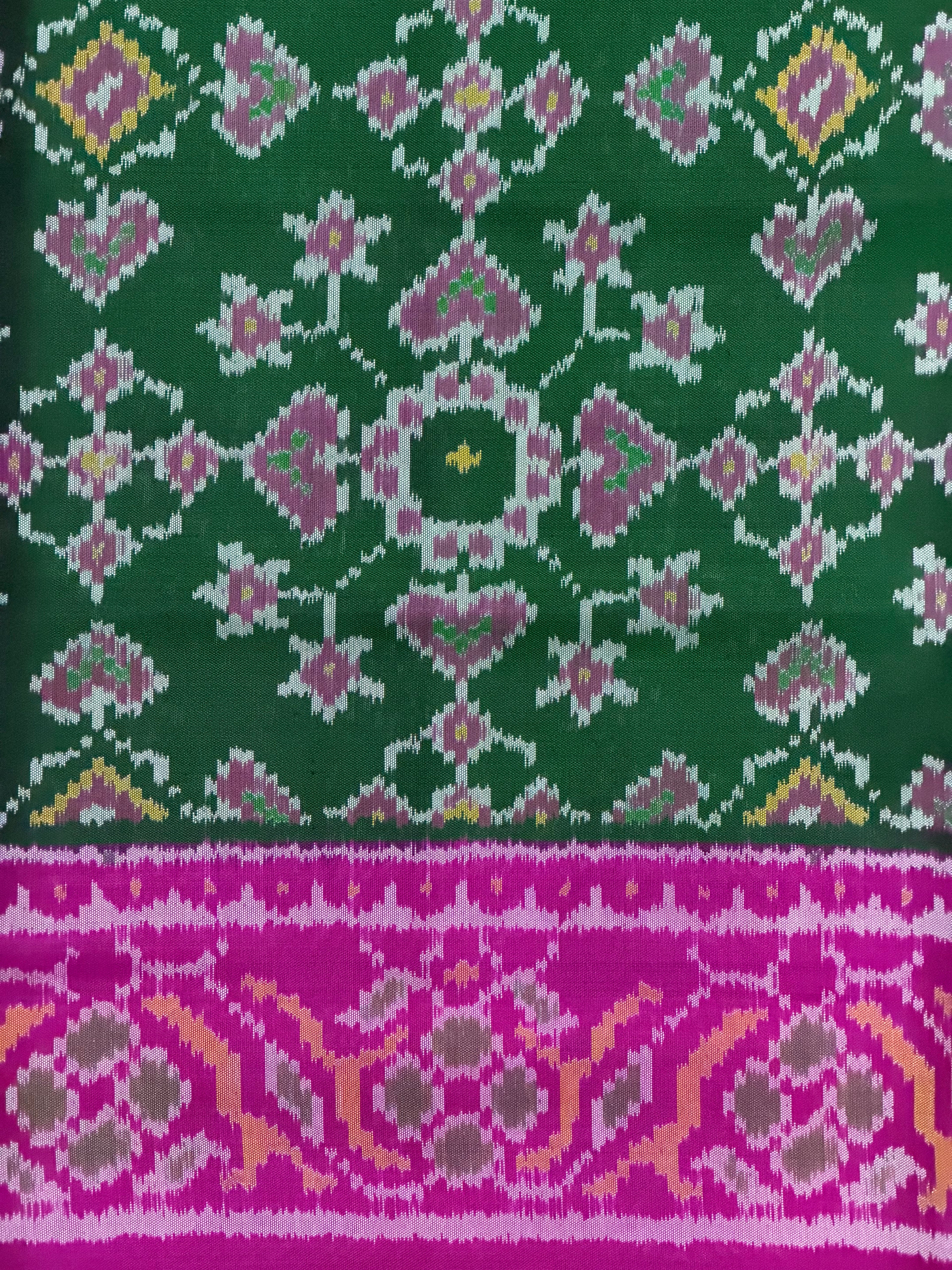 Navratna Manekchowk Design Handwoven Patola Silk Saree