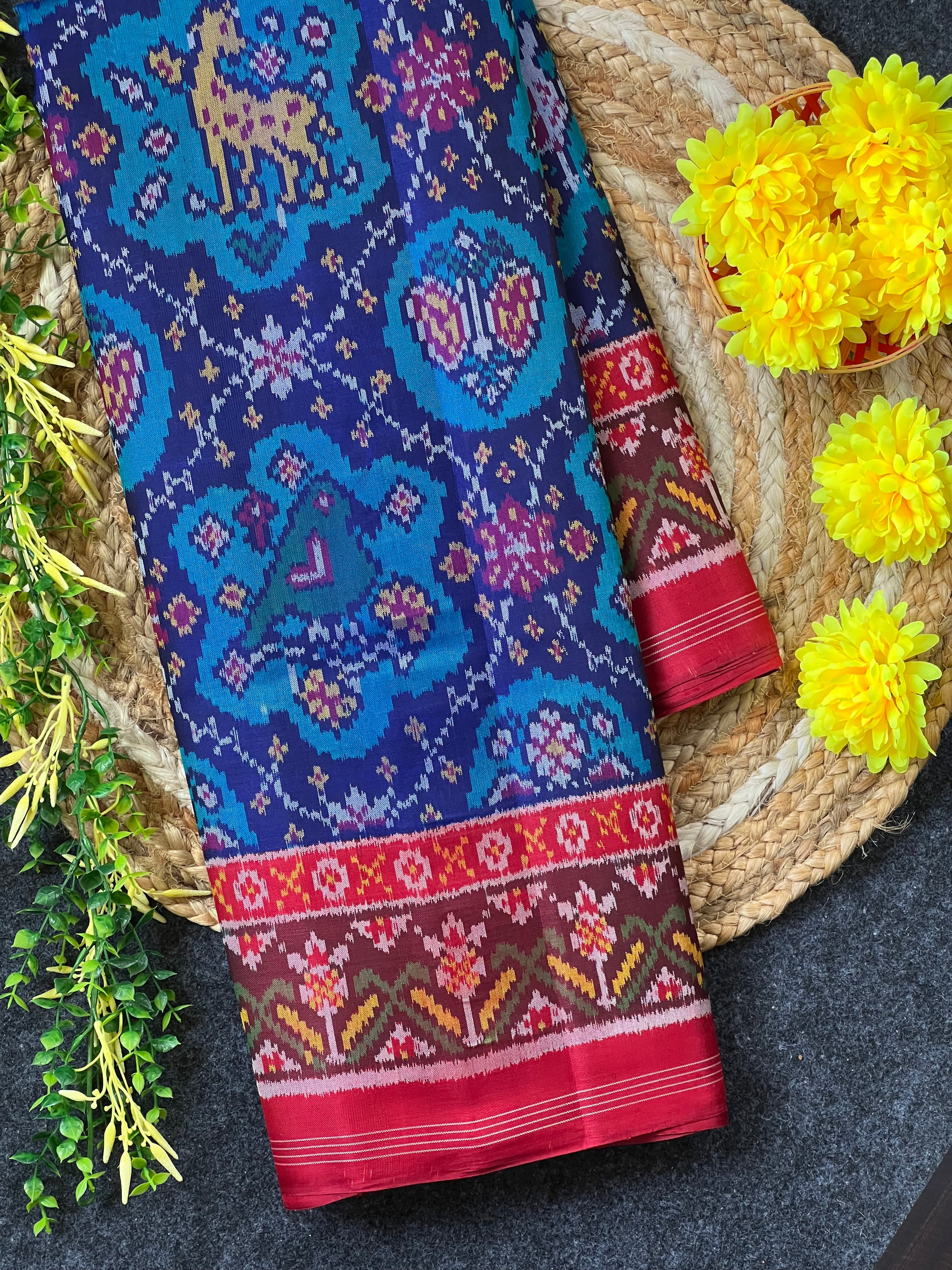 Exclusive Motifs Design Handwoven Patola Silk Saree