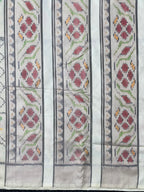 Off-White Exclusive Piece Handwoven Patola Silk Saree