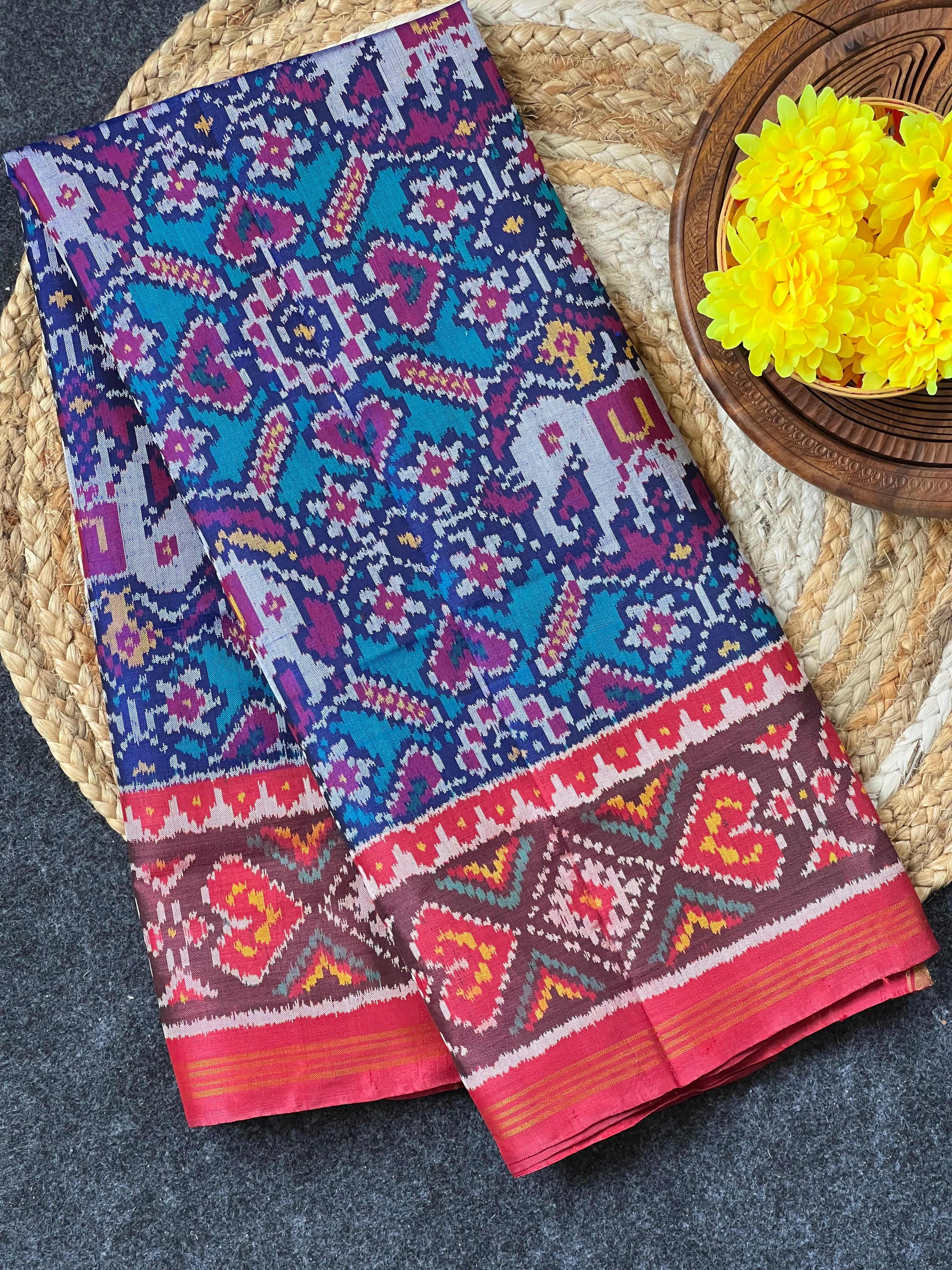 Fusion Design Handwoven Patola Dupatta