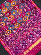 Multicolor Exclusive Design Handwoven Patola Silk Saree