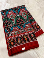 Handwoven Patola Silk Saree Twill Weaving