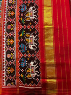 Handwoven Patola Silk Saree Twill Weaving