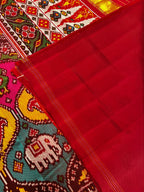 Twill Weaving Handwoven Patola Silk Saree Multi Figure