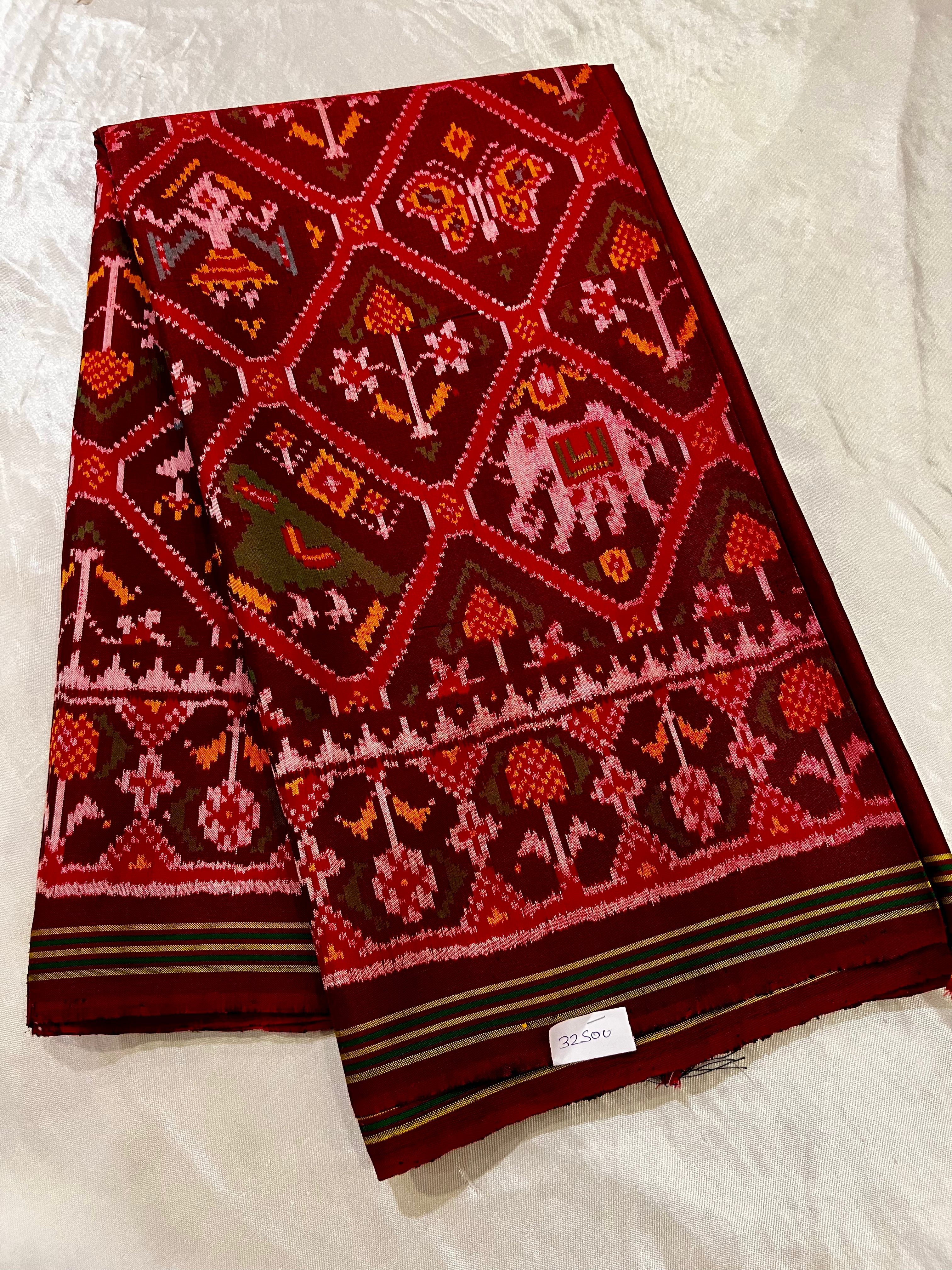 Handwoven Patola Silk Saree Adtala Design