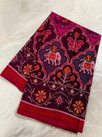 Handwoven Patola Silk Saree Multi Motif