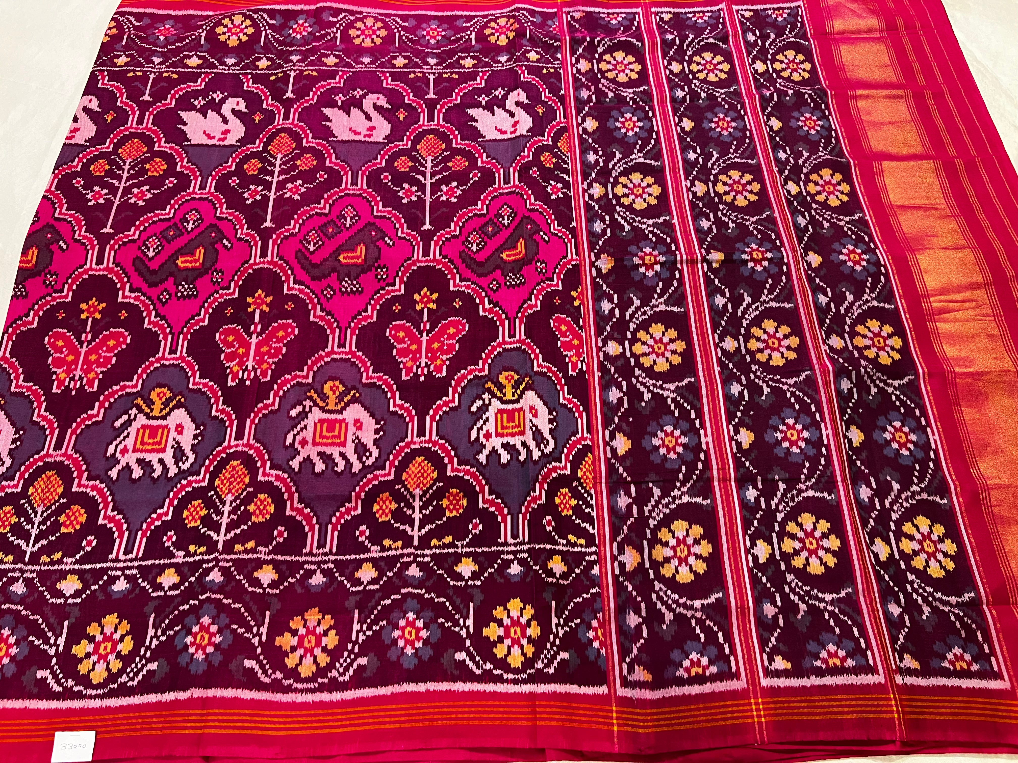 Handwoven Patola Silk Saree Multi Motif Secondary image
