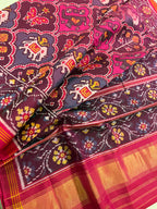 Handwoven Patola Silk Saree Multi Motif