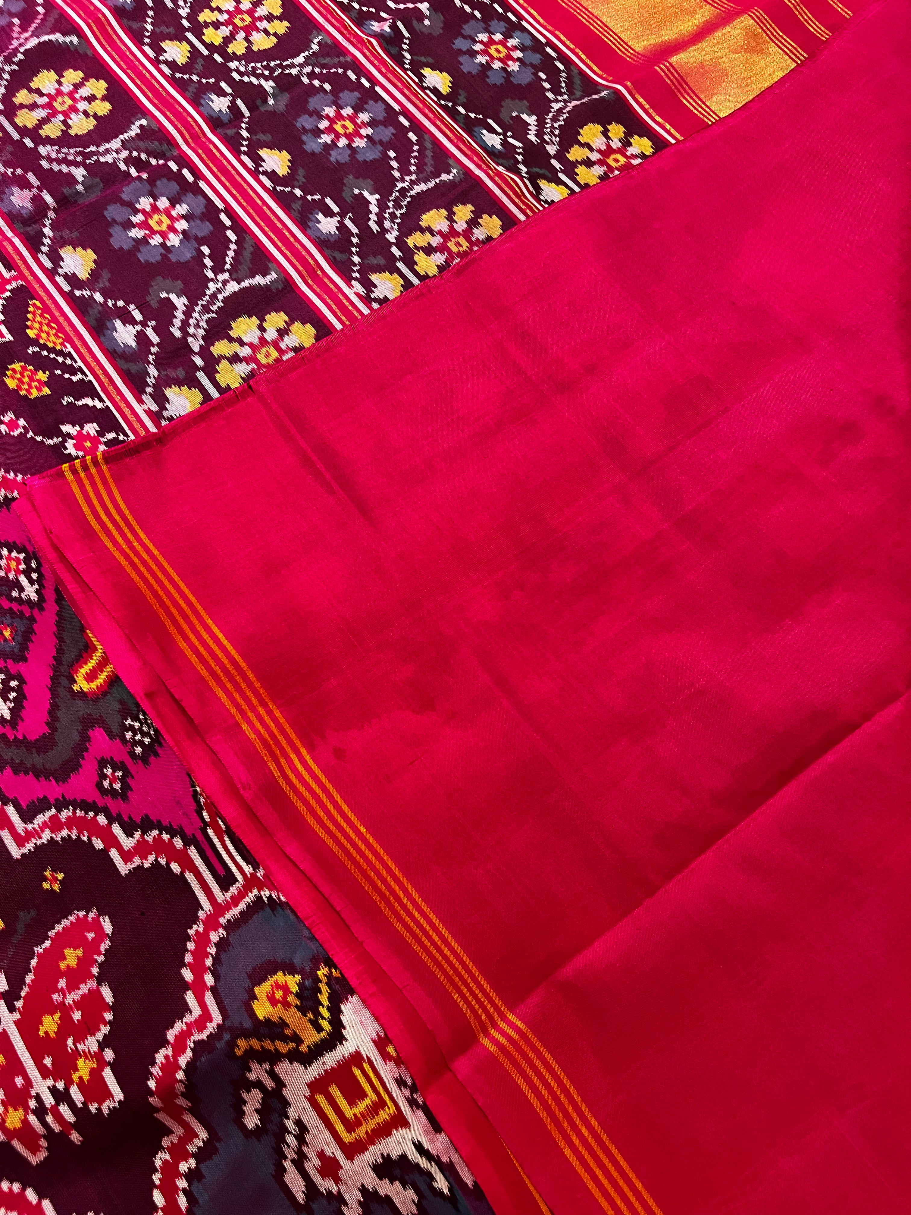 Handwoven Patola Silk Saree Multi Motif