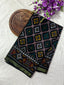 Handwoven Patola Silk Saree Black Chanda Bhat