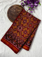 Handwoven Patola Silk Saree Yellow ManekChowk