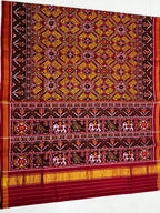 Handwoven Patola Silk Saree Yellow ManekChowk