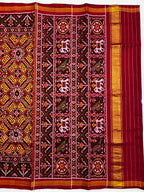 Handwoven Patola Silk Saree Yellow ManekChowk