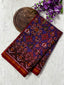 Handwoven Patola Silk Saree Purple Navatna Mix