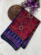 Handwoven Patola Silk Saree Manekchowk Pink And Blue